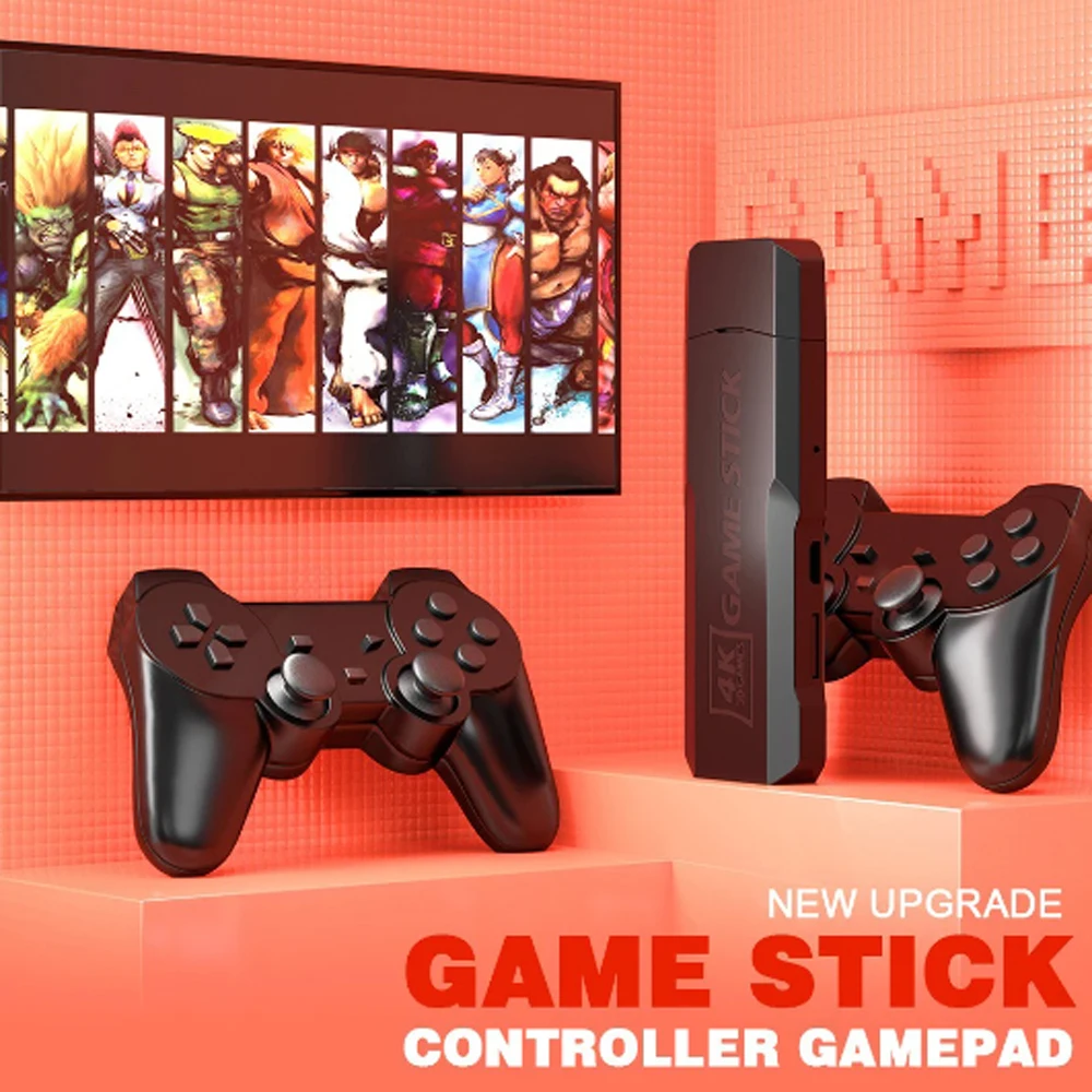 GD10 X2 PLUS Game Console 64GB 128GB 4K HD Retro Video Game Console 3W+ 4W+ Free Games 2.4G Wireless Handle TF Card