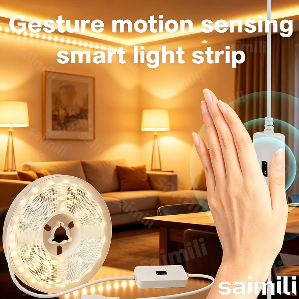 LED Strip Light Hand Sweep Sensor 5V USB 2835 Dimmable Diode