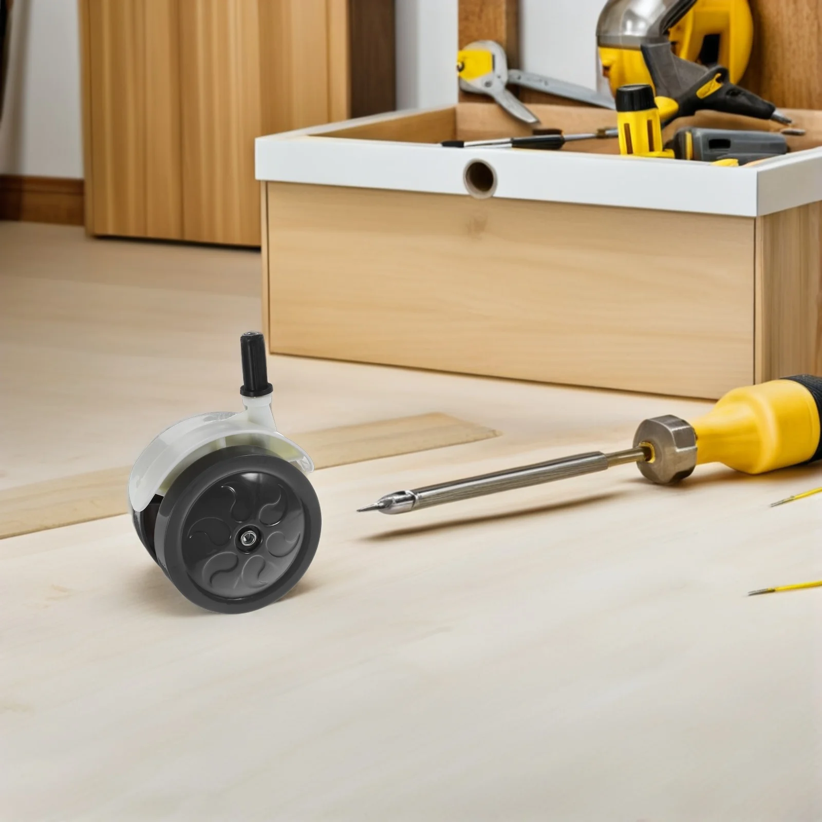 Roda de carrinho de bebê, 4 unidades, substituição, cinza escuro, rodízio de plástico, sem ruído, giratório, universal para móveis, carrinho, cama, rodízio