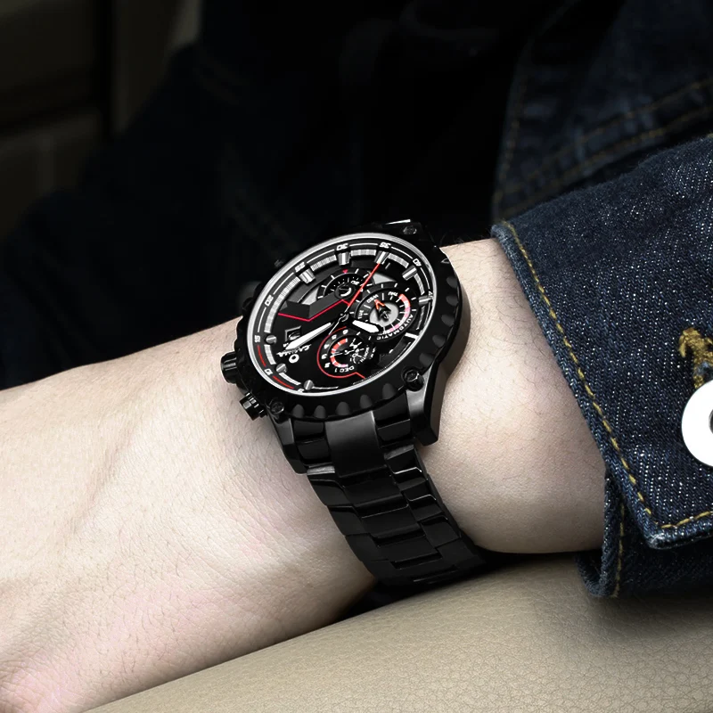 CASIMA Couple Watches Multifunctional Mechanical Watch for men, Luminous Wristband, Waterproof, Model ST-8211-1017