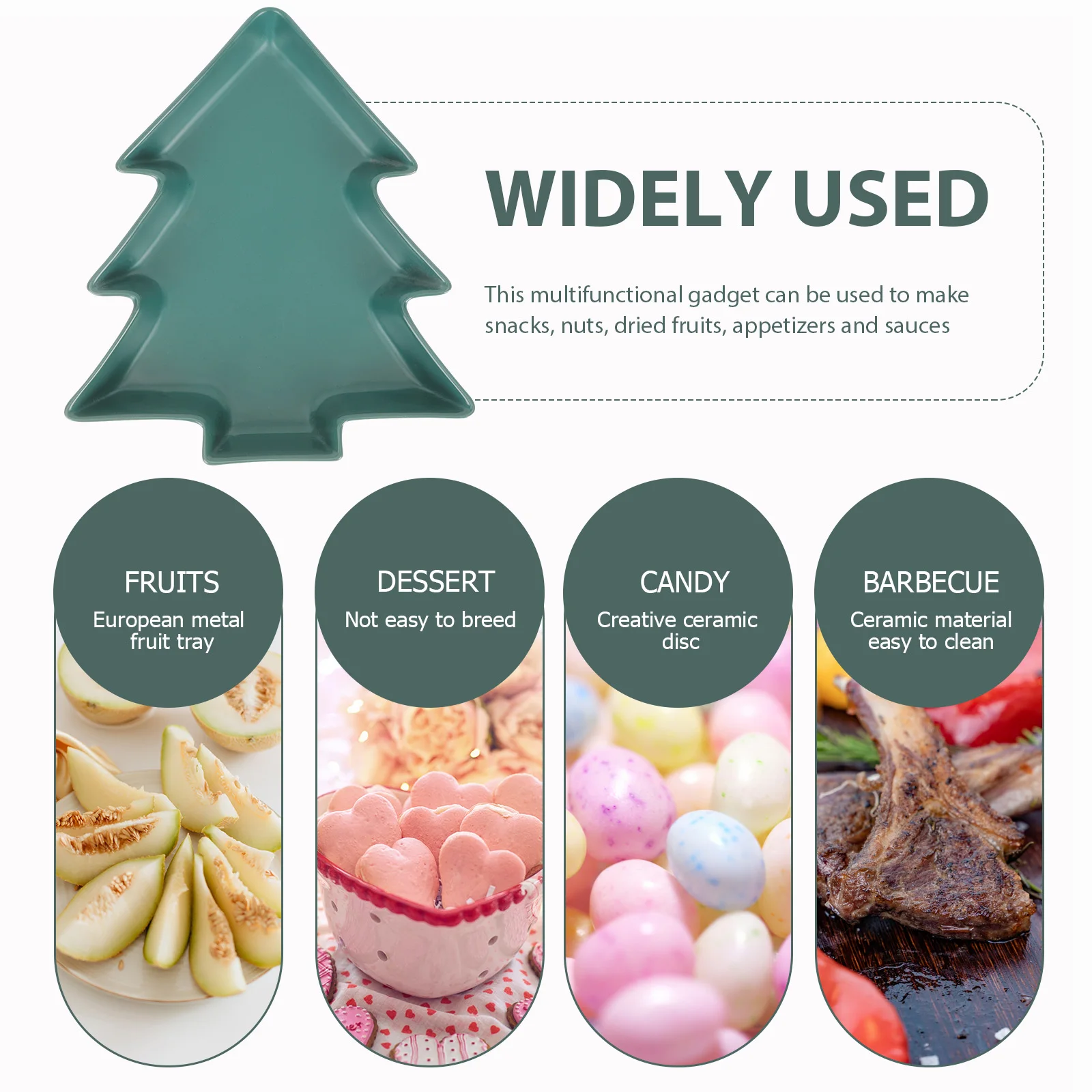 

Snack Bowl Ceramic Tableware Sweets Fruit Party Plates Holiday Platters Small Candy Dish Tray