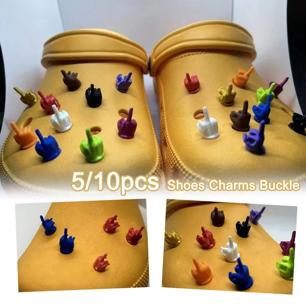 

5/10Pcs Cartoon Shoes Charms Buckle DIY Funny Hole Shoe Shoes Buckle Accessories 3D Printed Shoes Buckles Hole Shoe Accessories