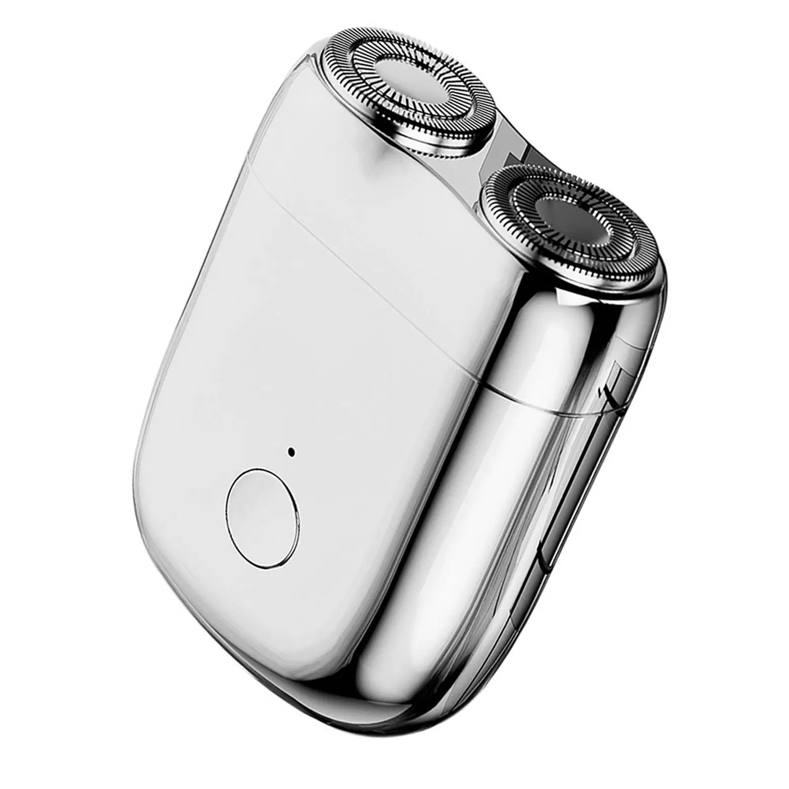 Mini barbeador eletrônico LED indicador recarregável com cabeça flutuante elétrica