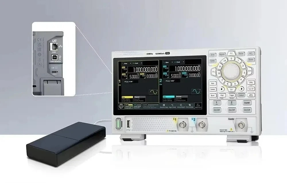 DG822 Pro Arbitrary Waveform Generator 25MHz 2‑Channel Function Signal Source Bench Test Measuring Instrument
