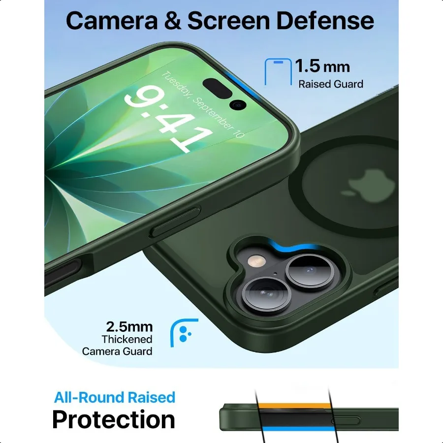 Magnetic for iPhone 17 Case [Compatible with MagSafe][MilitaryGrade Protection] Heavy Duty Protective for i Phone 17 Phone Case