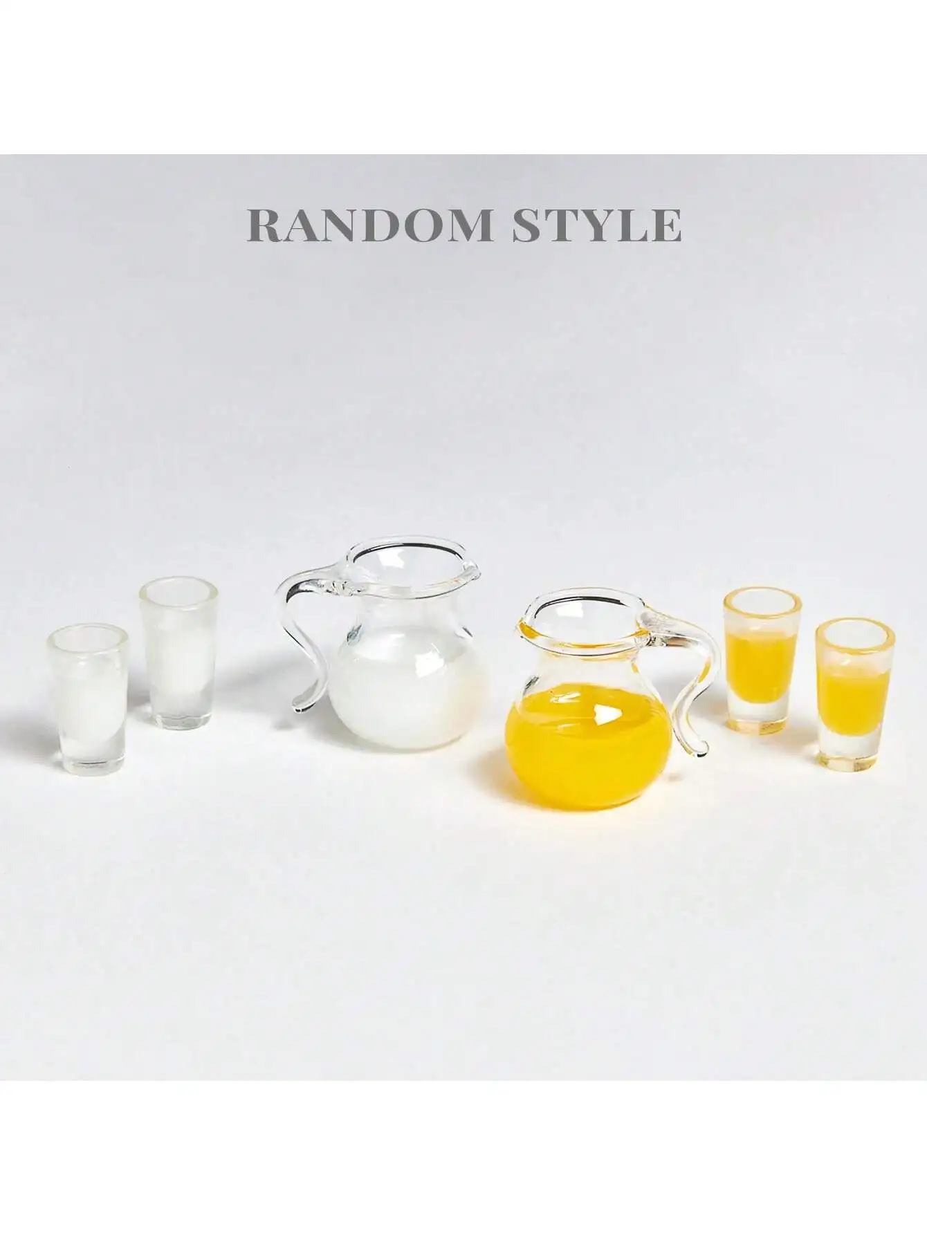 1:12 Dollhouse Miniature Glass Milk Juice Pitcher, Realistic Mini Food Play, Clear Glass Texture, Doll House Scene Decor Accesso