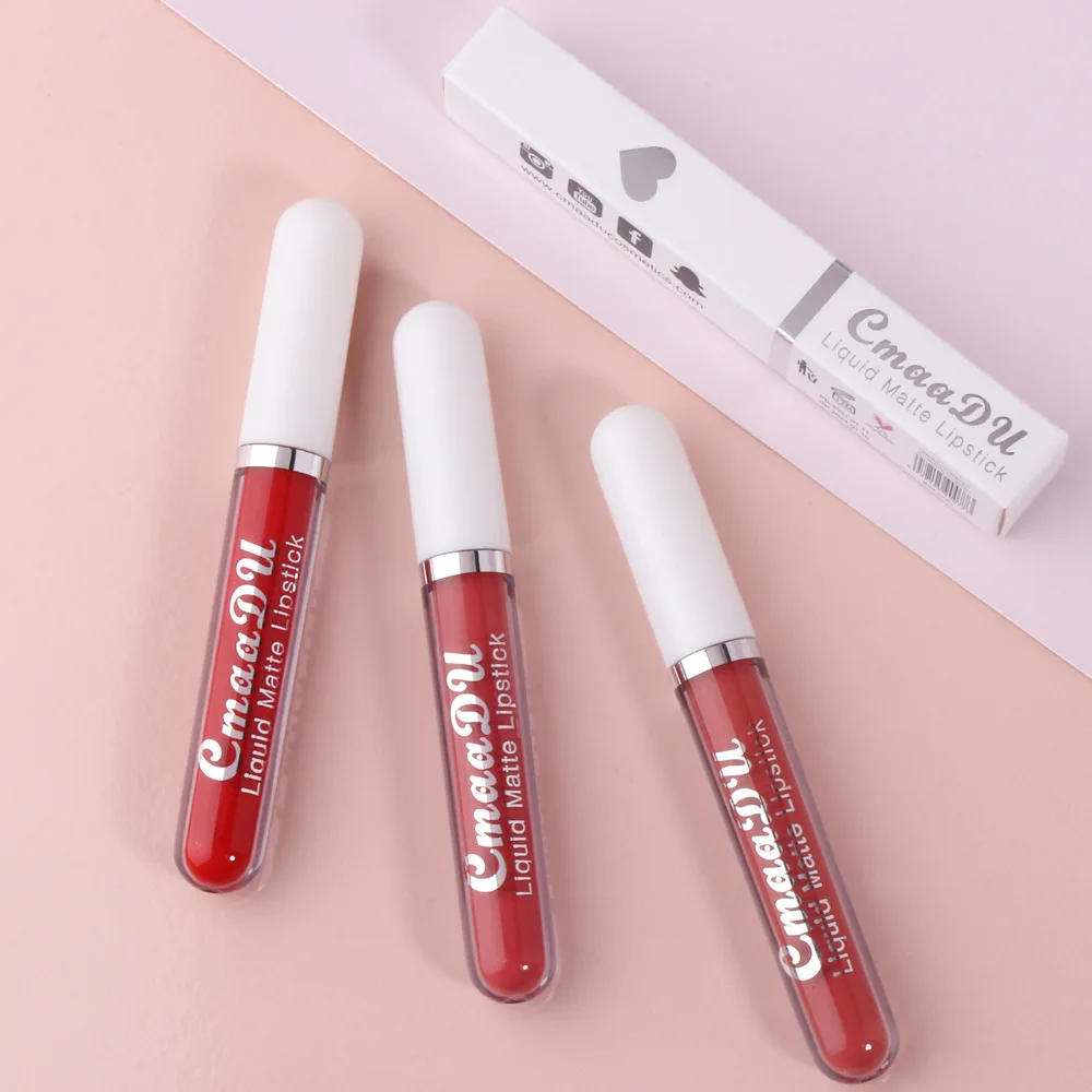 200Pcs Matte Liquid Lipstick Waterproof Sexy Velvet Lip Glaze Long Lasting Moisturizing Lipstick