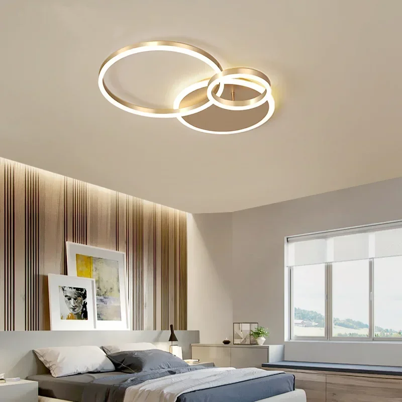 Lustres LED Circulares para Sala De Estar, Luzes Modernas Pingente, Home Decor, Sala De Jantar, Mesas De Café, Quarto, Luminária