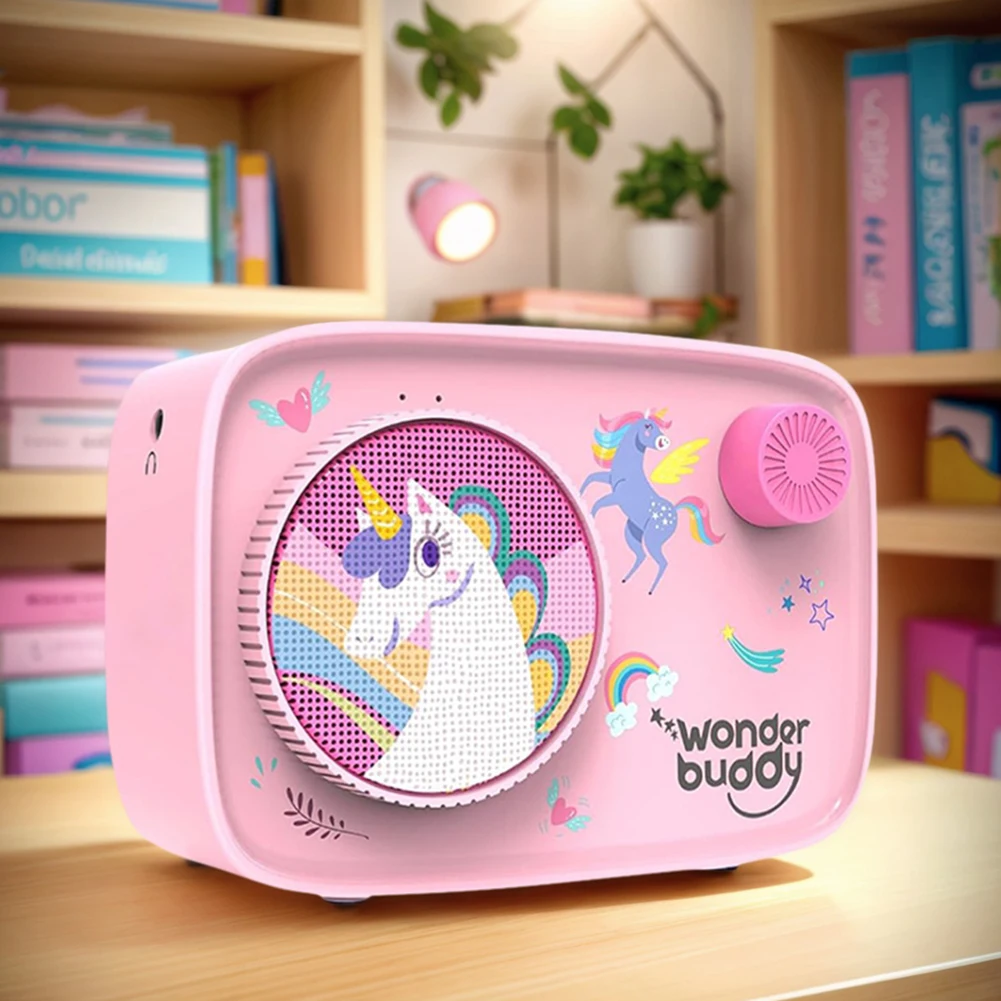 Kids Screen-Free Audio Player with Storybook DIY Art Kit Voice Recorder BT Storyteller Storytelling Machine for Early Learning