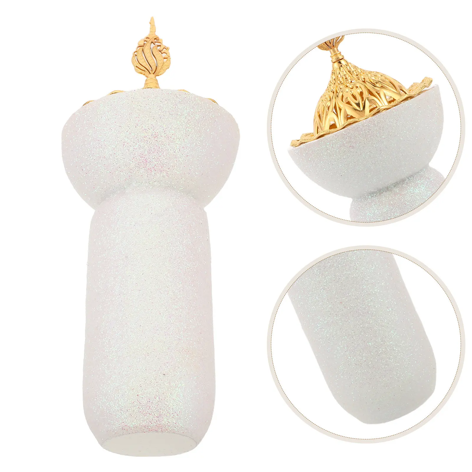 White Frankincense Resin Incense Burner Portable Arabic Bukhoor Holder for Meditation Yoga Spa Aromatherapy Office Home