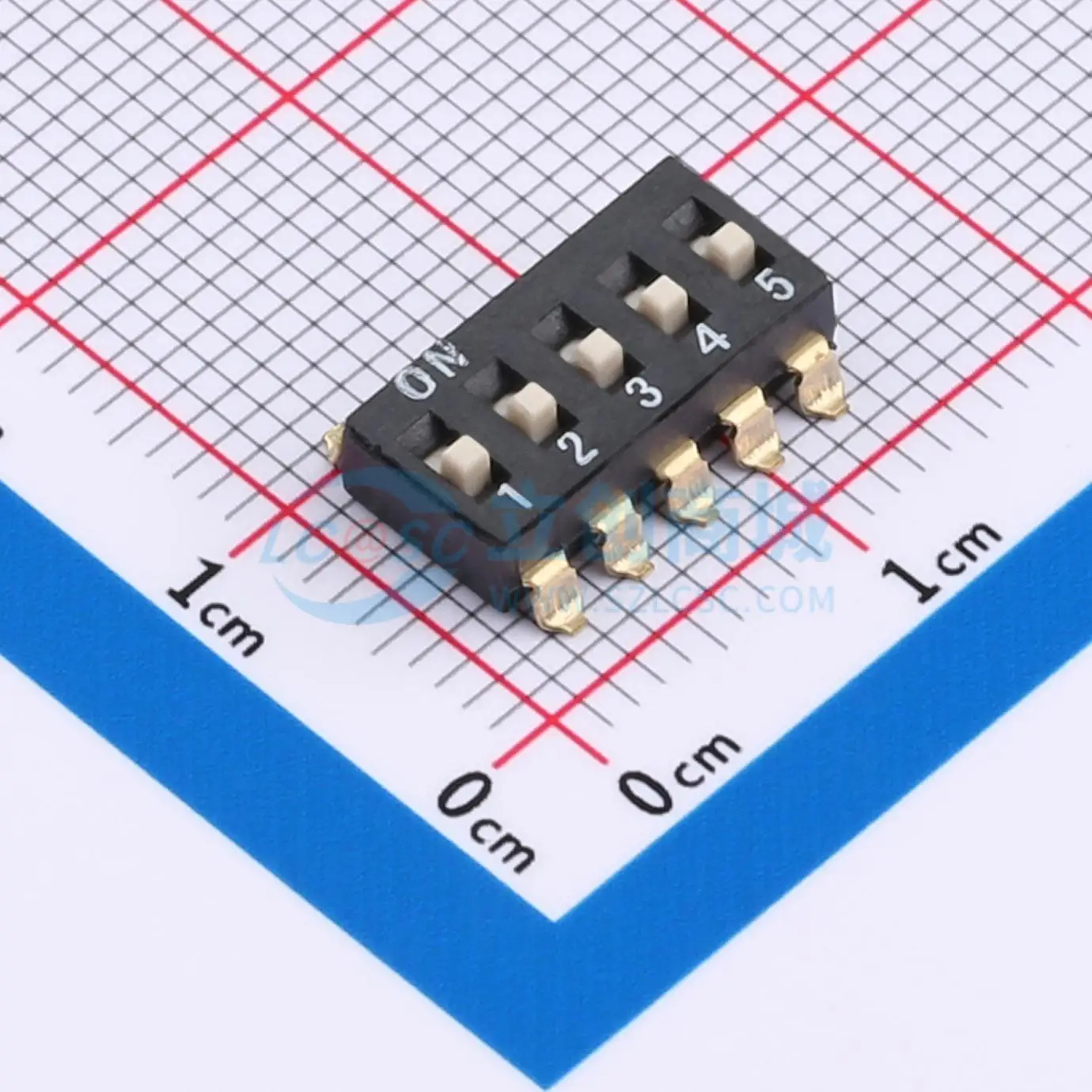 16 шт. DSIC-05-LS-GER SMD P 2,54 мм SPST 5 2,54 мм DIP-переключатель