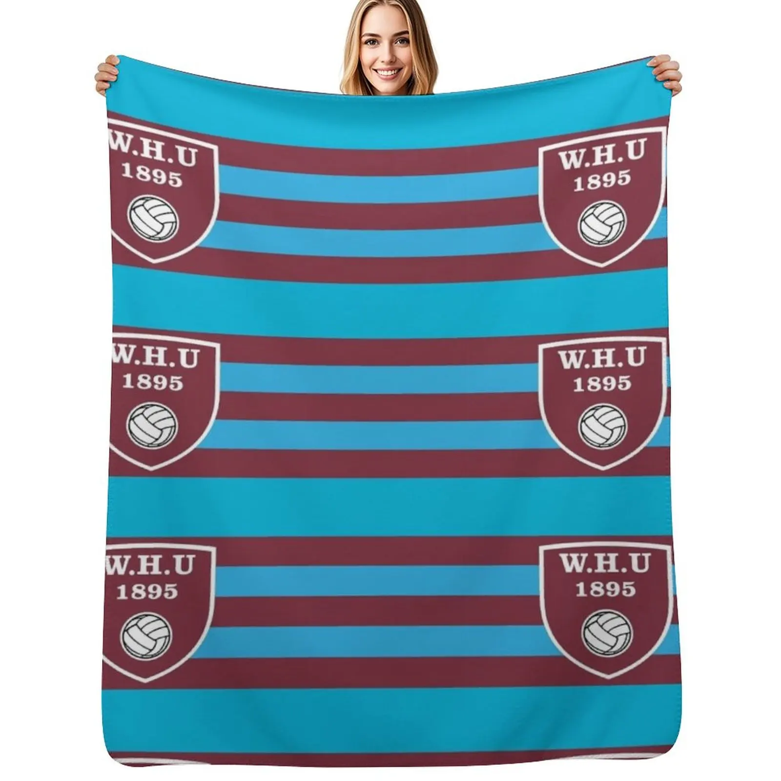 

WHU long flag Throw Blanket Modern Design Soft Blanket for Home Decor