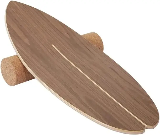 Balance Board Indoor-Surfbrett für Heimfitness, Gleichgewichtstraining & Kernkrafttraining, 30,7 Zoll Surf-Style Board mit Korkrolle