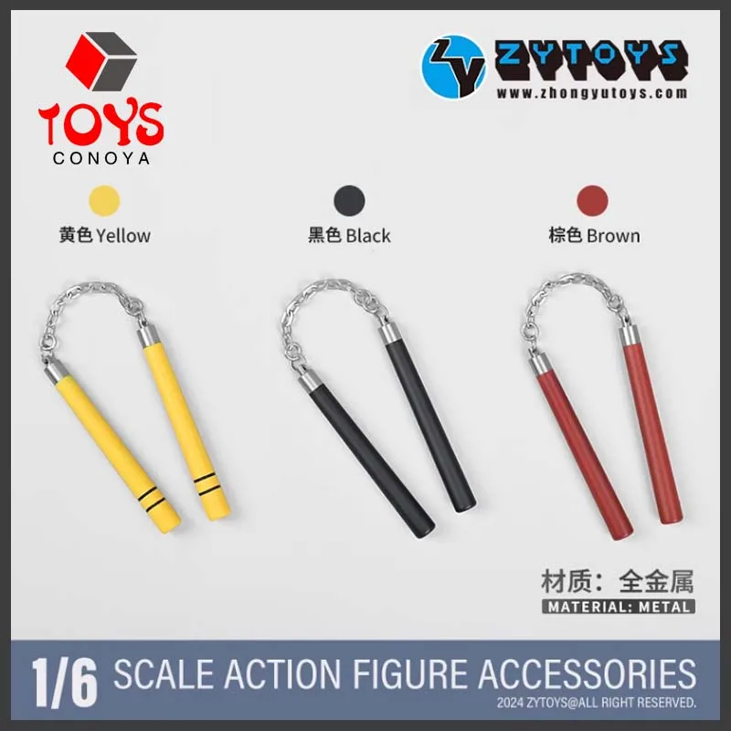 ZYTOYS ZY3009 1/6 Scale Nunchakus Model 15.8cm Weapon Scene Accessories Props Fit 12'' Soldier Action Figure Body Dolls