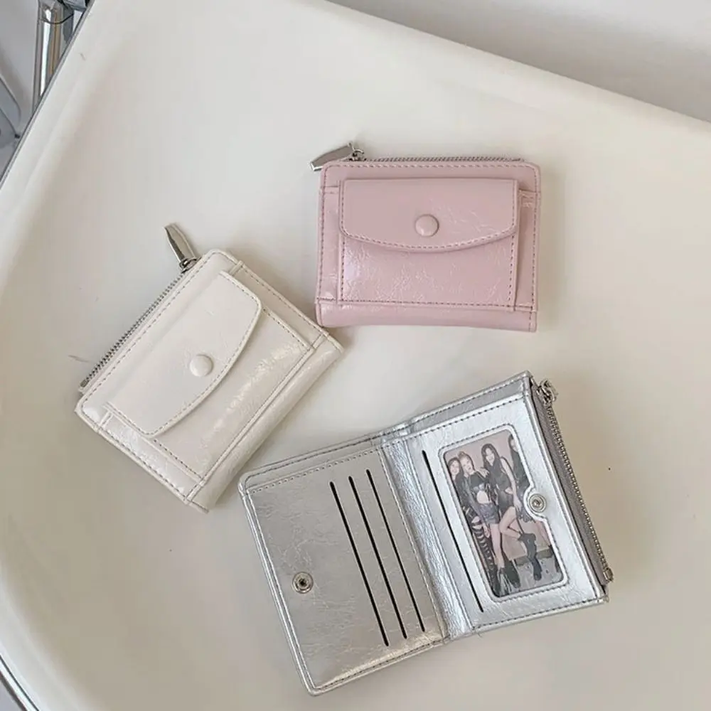 الرجعية أنيقة المرأة محفظة قصيرة رقيقة جدا سستة عملة الحقيبة متعددة الوظائف قصيرة مخلب بولي Leather حامل بطاقة جلدية السفر