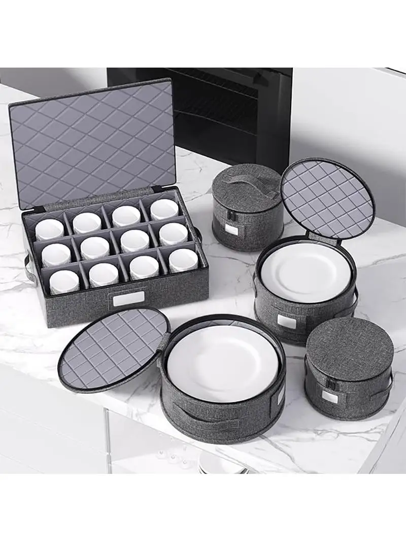 

Набор контейнеров для хранения на кухне: Круглые корзины-ведра с катионным покрытием и крышкой на молнии, настольный органайзер в минималистичном стиле