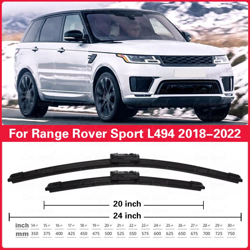 

2pcs Front Wiper Blades Set For Range Rover Sport L494 2018~2022 MK2 Window Windshield Windscreen Brushes Cleaning Accessories
