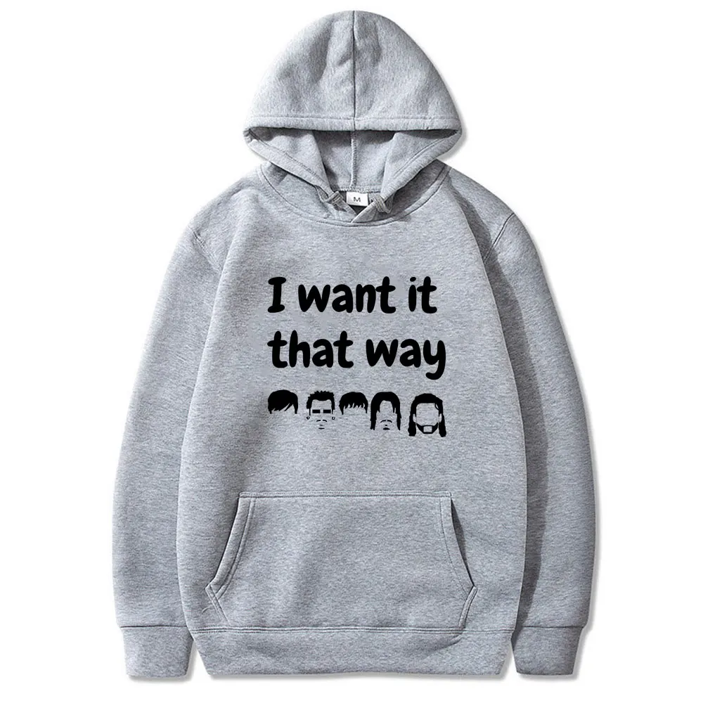 Backstreet Boys I Want It That Way Hoodie Men\'s Oversized Sweatshirt Male Vintage Streetwear Boy Band Bsb Group Pop Music Hoody