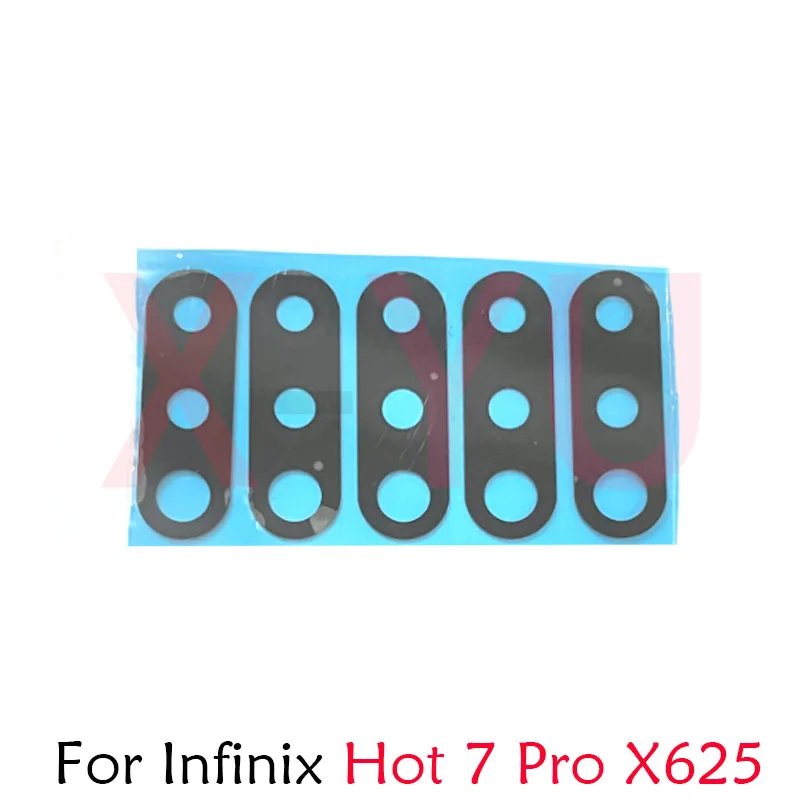 10PCS For Infinix Hot 6 7 8 12 Pro Lite X606 X624 X625 X650 X668C X668 Back Rear Camera Lens Glass Cover With Adhesive Sticker