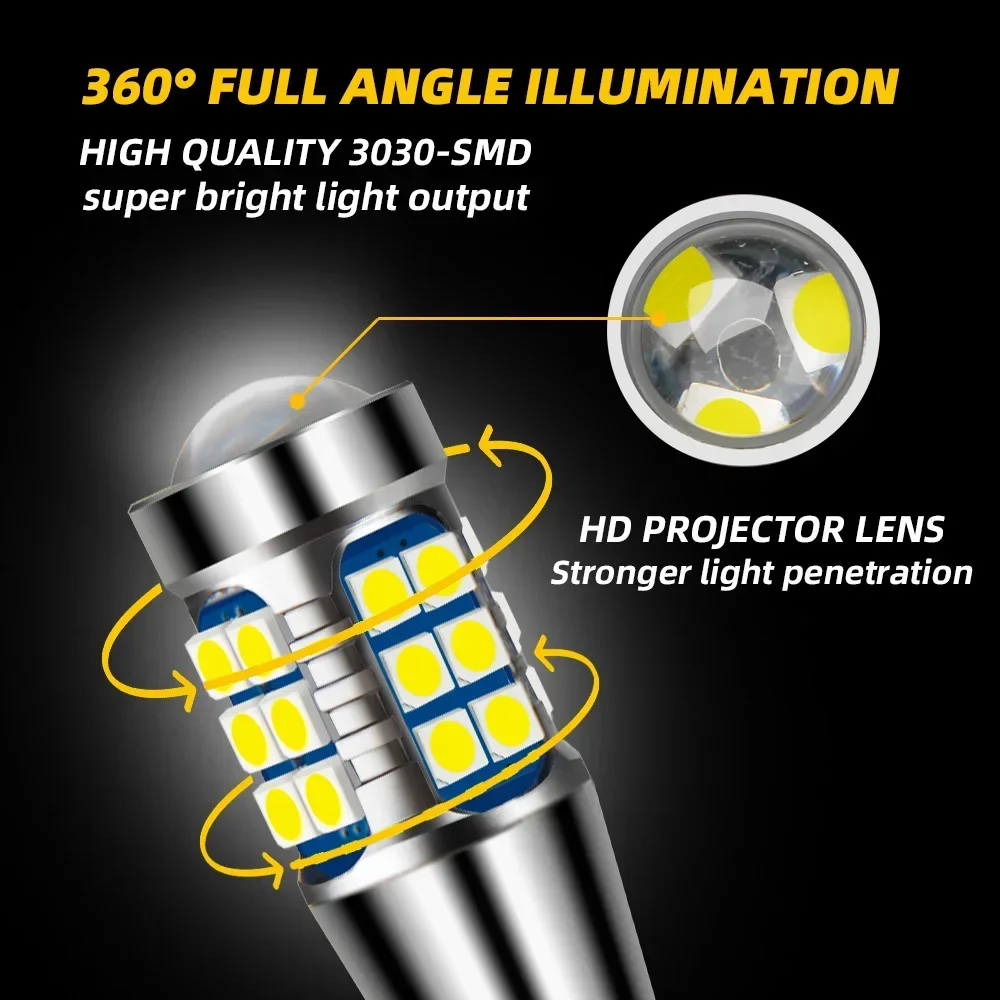 2pcs LED Reverse Light For Peugeot 3008 SUV Accessories 2016 2017 2018 2019 2020 2021 Backup Back Up Lamp