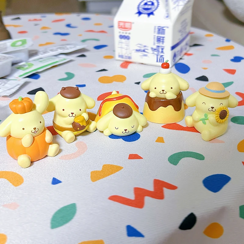 تاكارا تومي Kawaii PomPomPurin عمل الشكل ألعاب الدمى هدايا للأطفال الفتيات جميل بلدي الألوان سلسلة PomPomPurin كبسولة اللعب