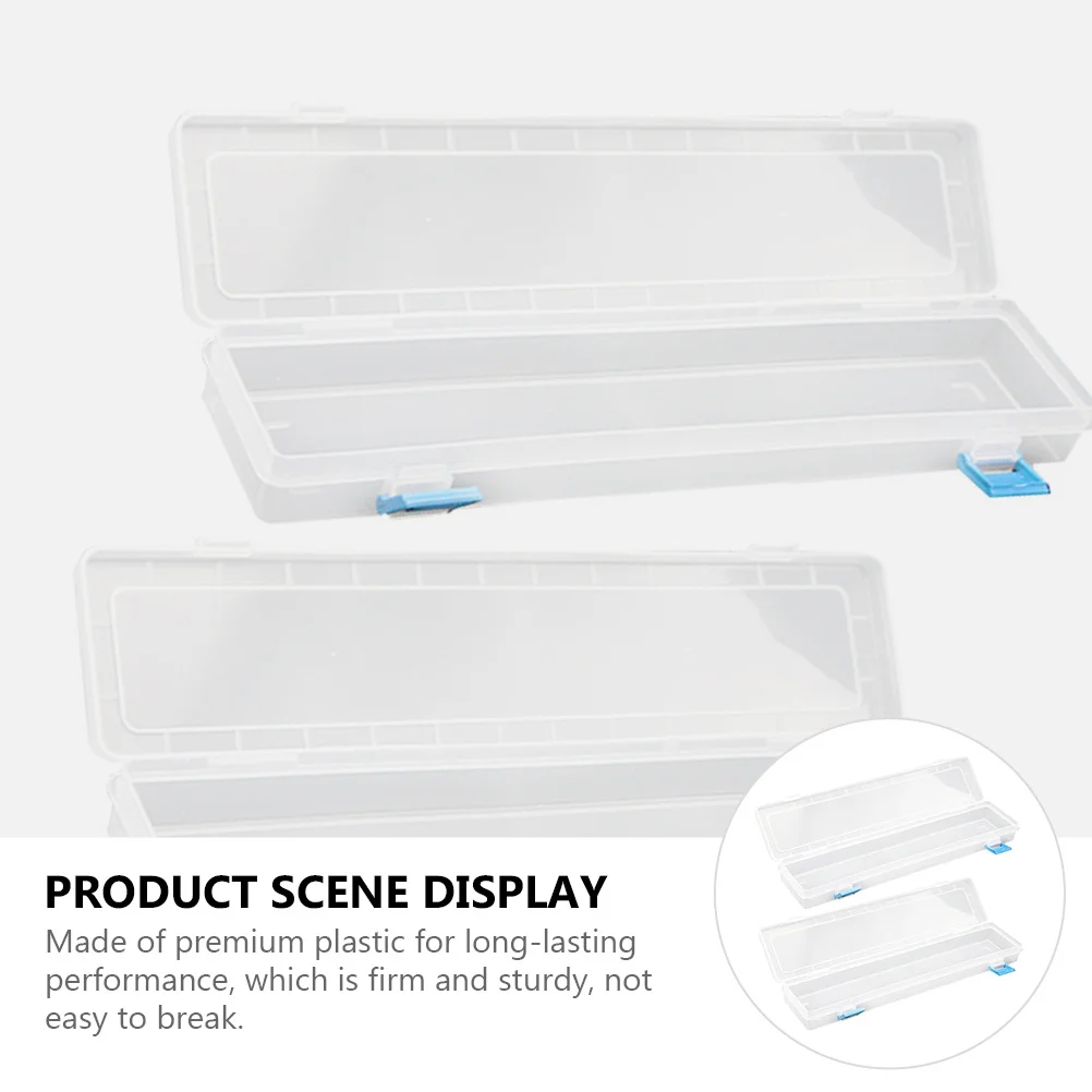 

2Pcs Transparent Stationery Holder Strong Build Long-Lasting Pencil Storage Case for Office School Painting Supplies