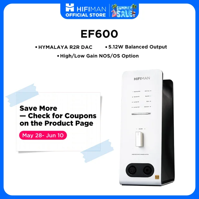 HIFIMAN EF600 Bluetooth DAC/Amplifier/Headphone Stand with HYMALAYA Pro R2R DAC
