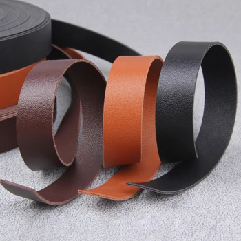 2 เมตร 10-25 มม.สีดํา/กาแฟแบน Faux ของแท้หนังเครื่องประดับสายไฟลูกไม้เชือก DIY กระเป๋าสร้อยคอสร้อยข้อมือหา