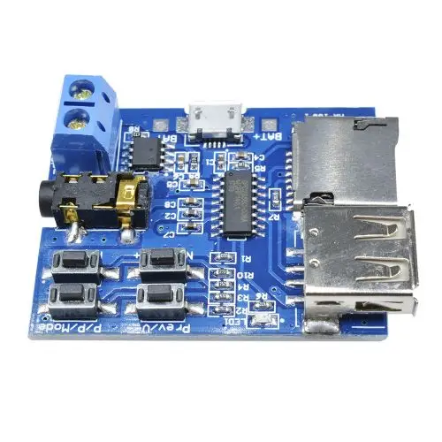 One Piece Type-C/Micro USB Interface TF card U disk MP3 Format decoder board module amplifier decoding audio Player