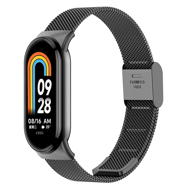 Band Voor Xiaomi Mi Band 8 9 10 Smart Armband Metalen Horlogeband Vervanging Band Voor Miband 8 910 Polsband Accessoires