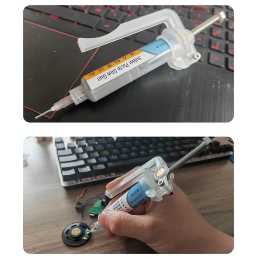 Soldering Welding Accessories Repair Tools Manual Syringe Solder Paste Booster Plunger Dispenser Propulsion Tool