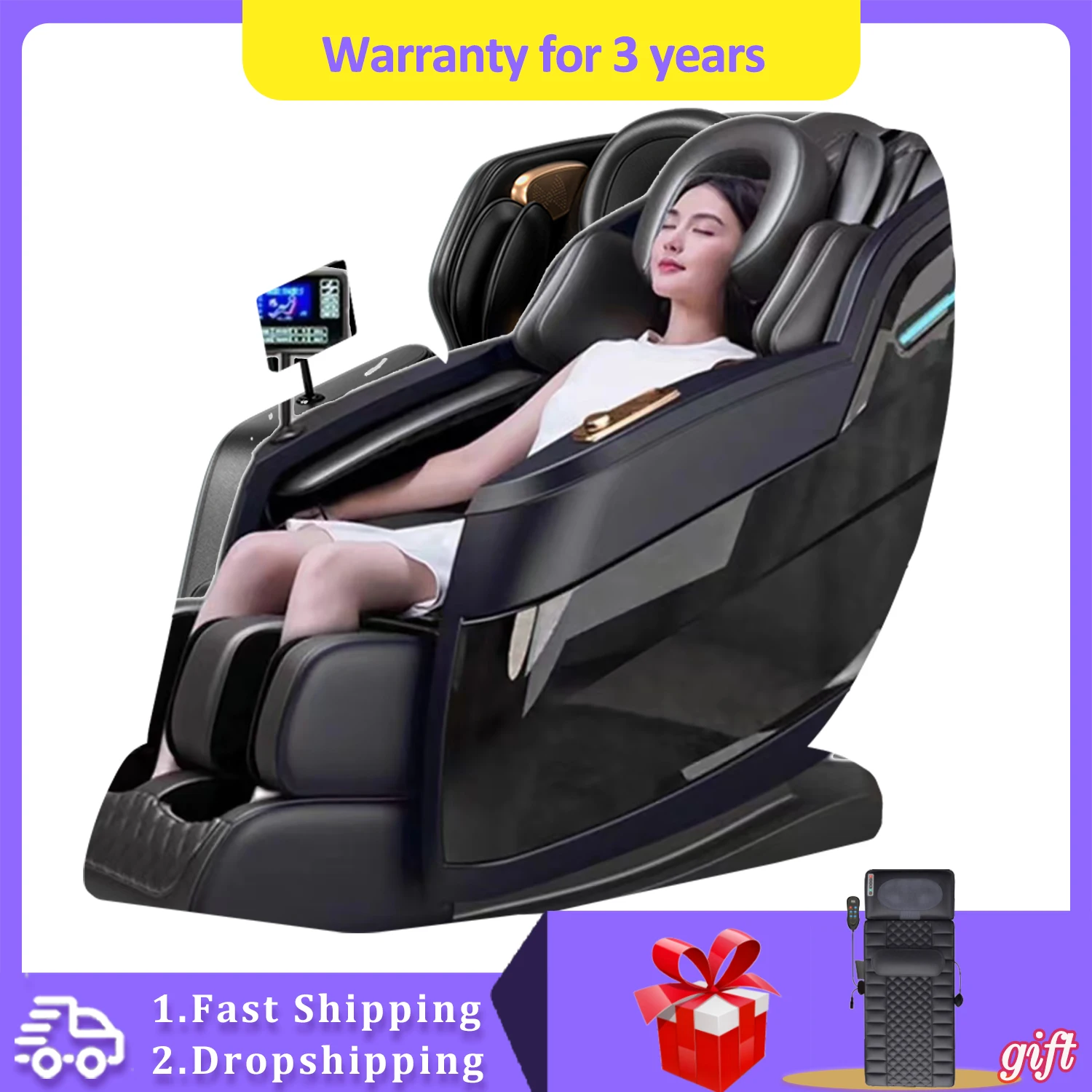 Massage Chair full body Bluetooth Speaker Body Care Chair Sofa Electric Automatic Kneading Heating Massage Chair 4d zero gravity