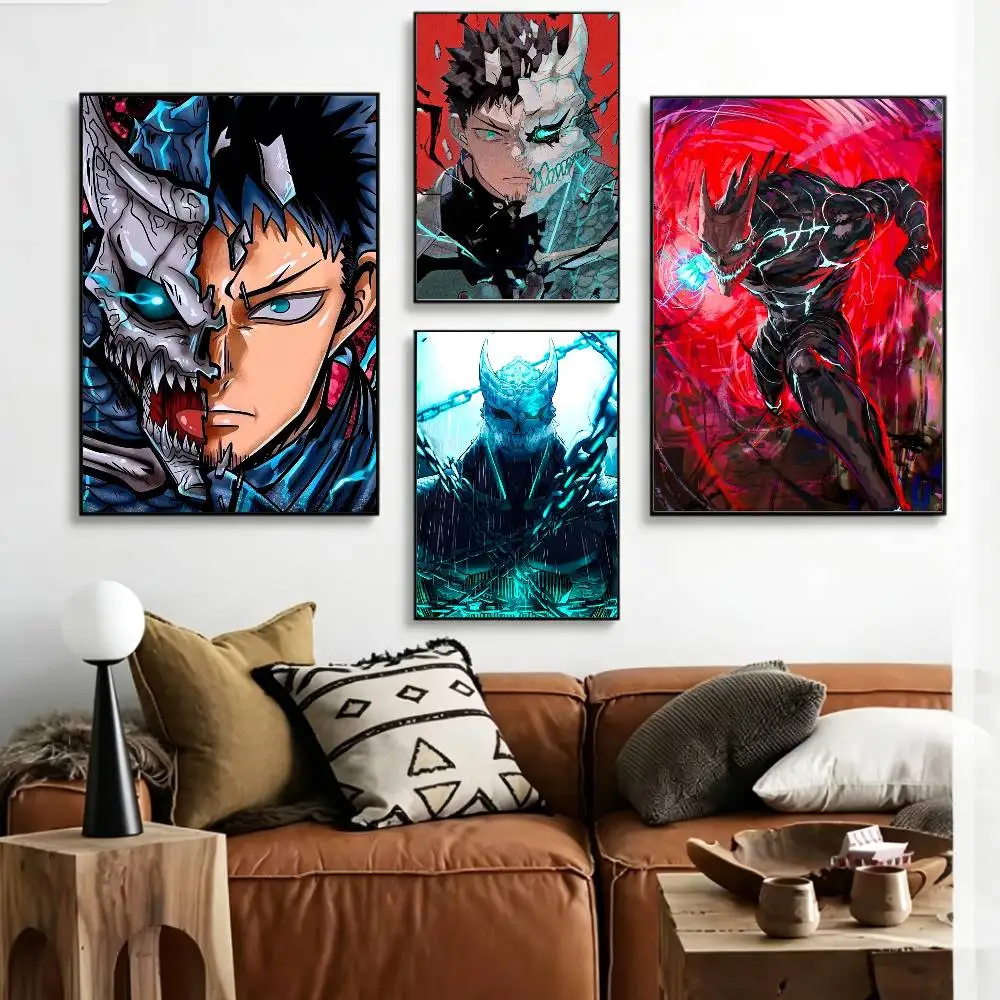 

COOL Anime K-Kaiju No 8 Poster HD Self Adhesive Waterproof Wall Art Ideal for Home Office Dorm Gift