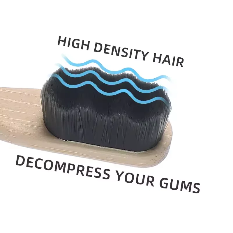 1PCS/4PCS Toothbrush for Adult Ultra Dense and 10000 S Biodegradable Bamboo Toothbrush Environmentally Friendly Natural Material