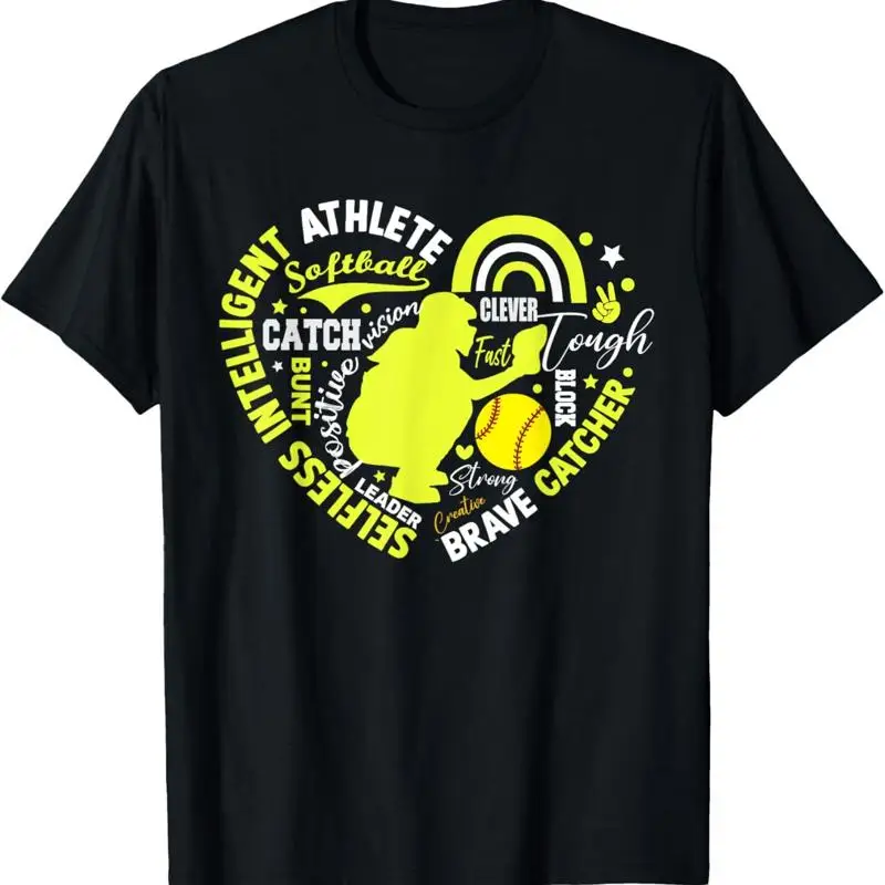 

Ловец софтбола для девочек отлично подходит для футболок Heart Brave Shirt