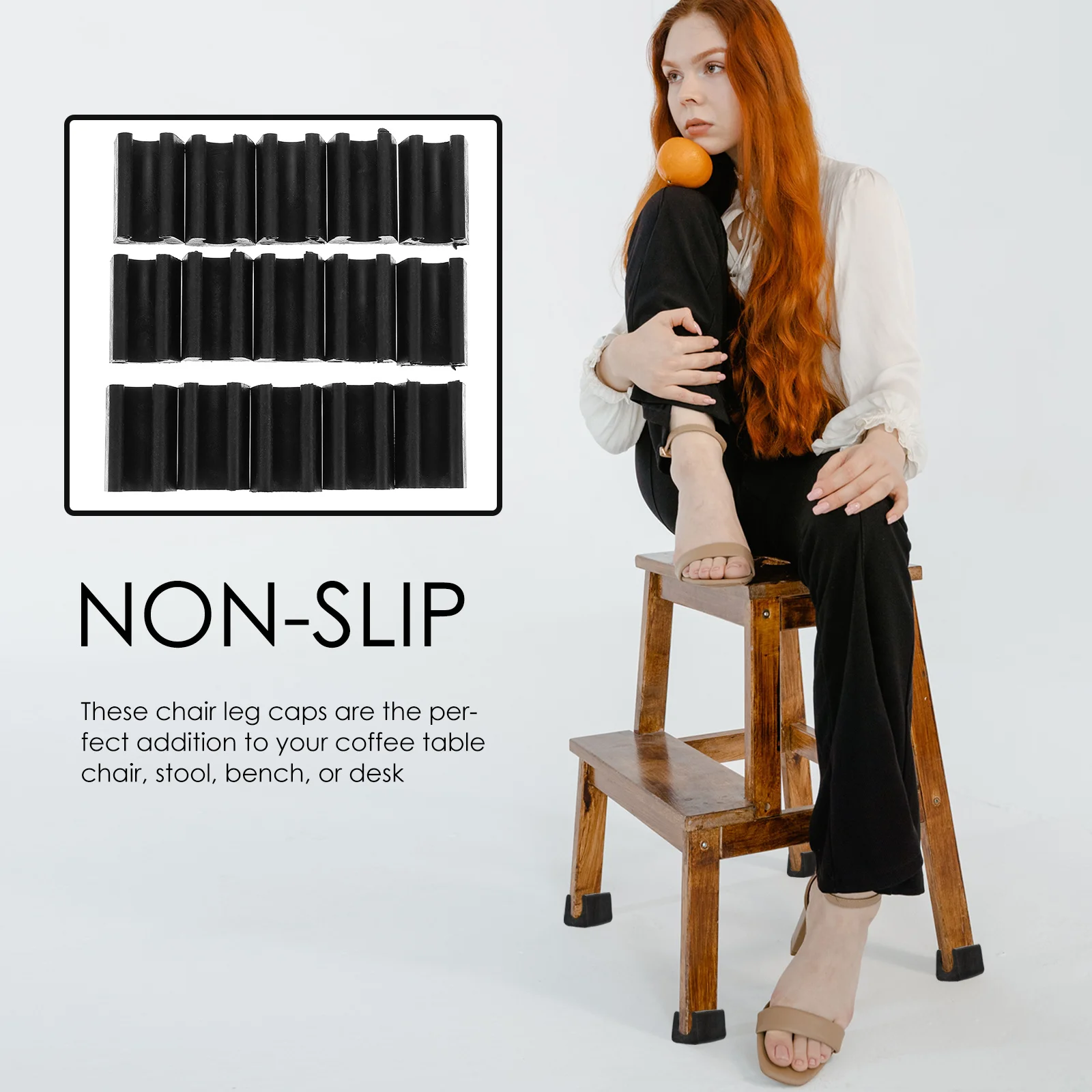 

100Pcs Chair Feet Pads Plastic Tube Leg Covers Office Furniture Protectors Chair Floor Glides Caps Stability Accessories