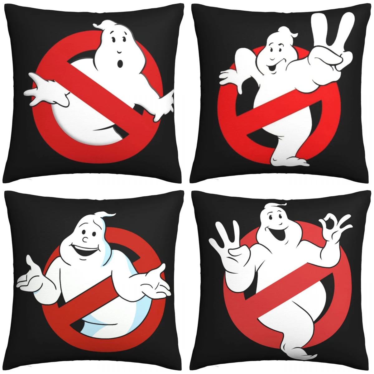 Ghostbusters Logo Pillow Cases Cartoon Cushion Cover Creative Polyester Decor Pillowcase for Car 40*40cm