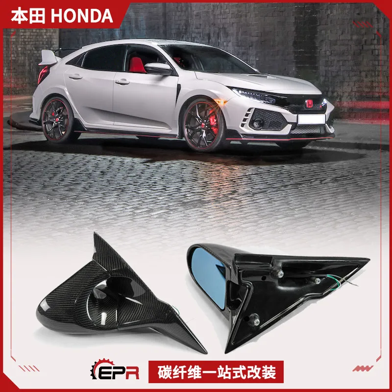 

Подходит для Honda Civic FK8 Type R, модифицированное углеродное волокно, электрическое зеркало заднего вида AERO, зеркало заднего вида