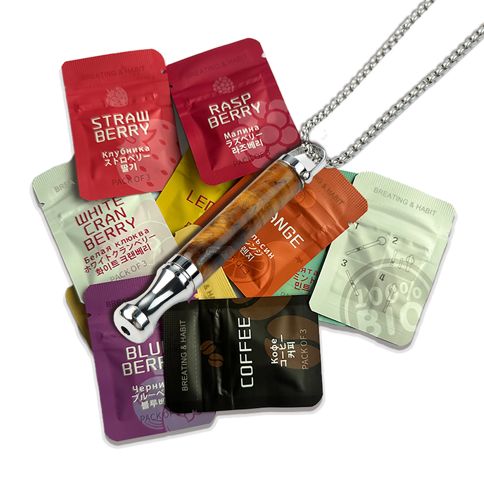 

Breathe Free Necklace with Natural Stone Anxiety & Stress Relief Breath Tool for Meditation Mindfulness Relaxation Wellness Gift