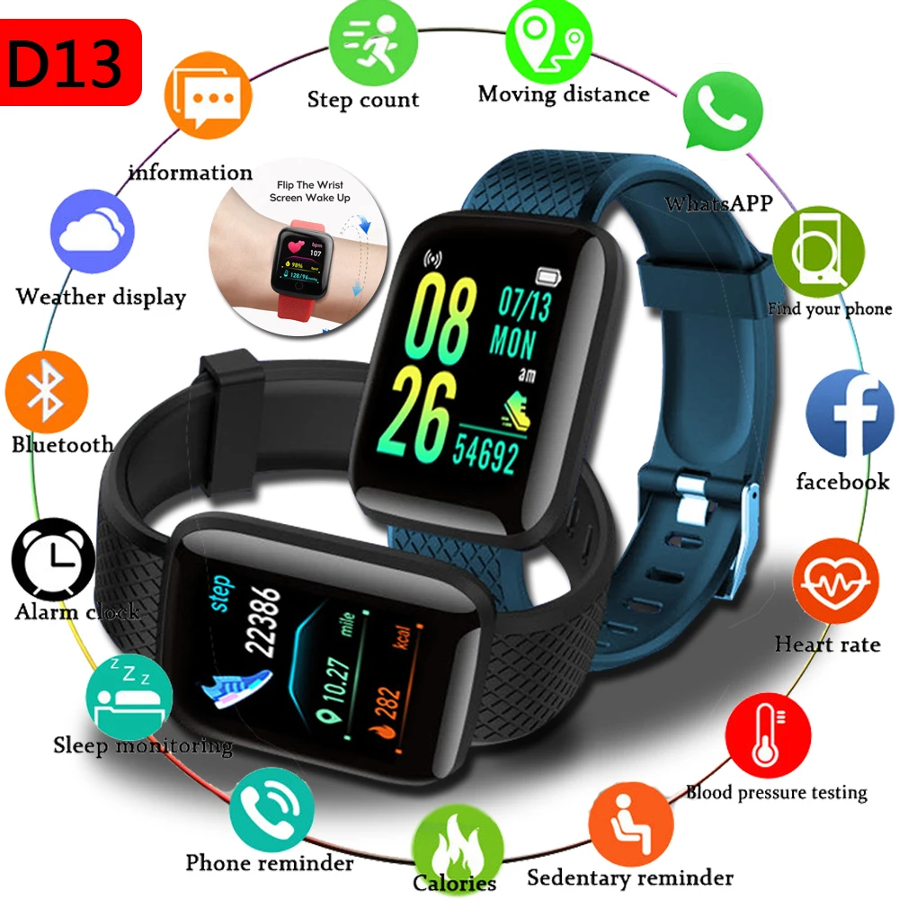 

Digital Sport Smart Watch Men Bluetooth Waterproof Tracker Fashion Smartwatch Heart Rate Blood Pressure Clock For Android iOS