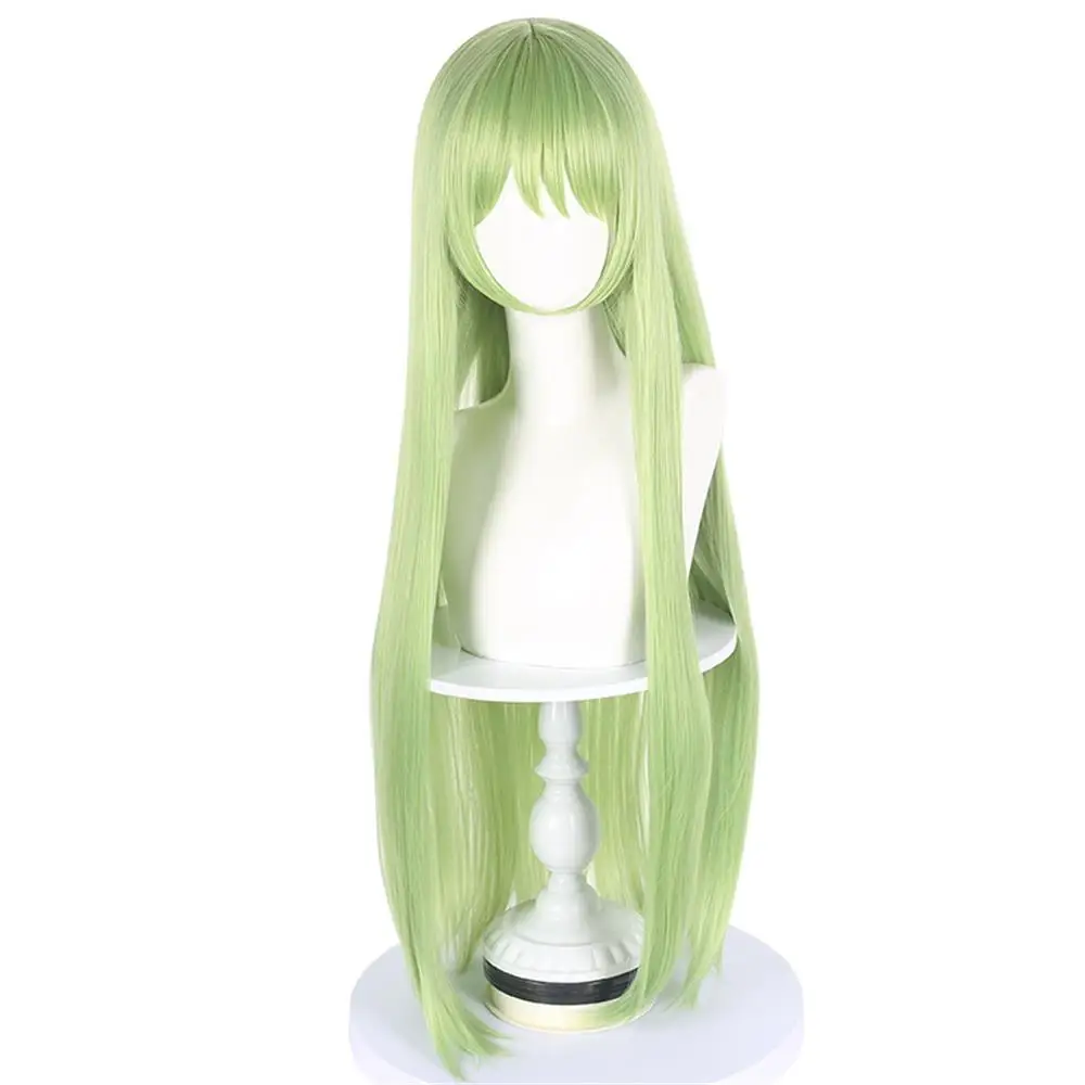 Green Big Long Straight High Quality Synthetic Wig Comic Character Cosplay Wig Comic Reality Show Wig image 5