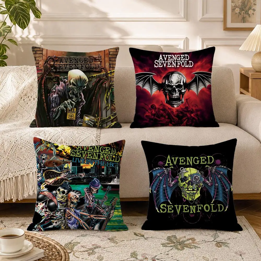 Band Avenged SevenfoldS Cushion Cover Soft Square Throw Pillow Covers Set for Sofa Bedroom Car Home Decoration