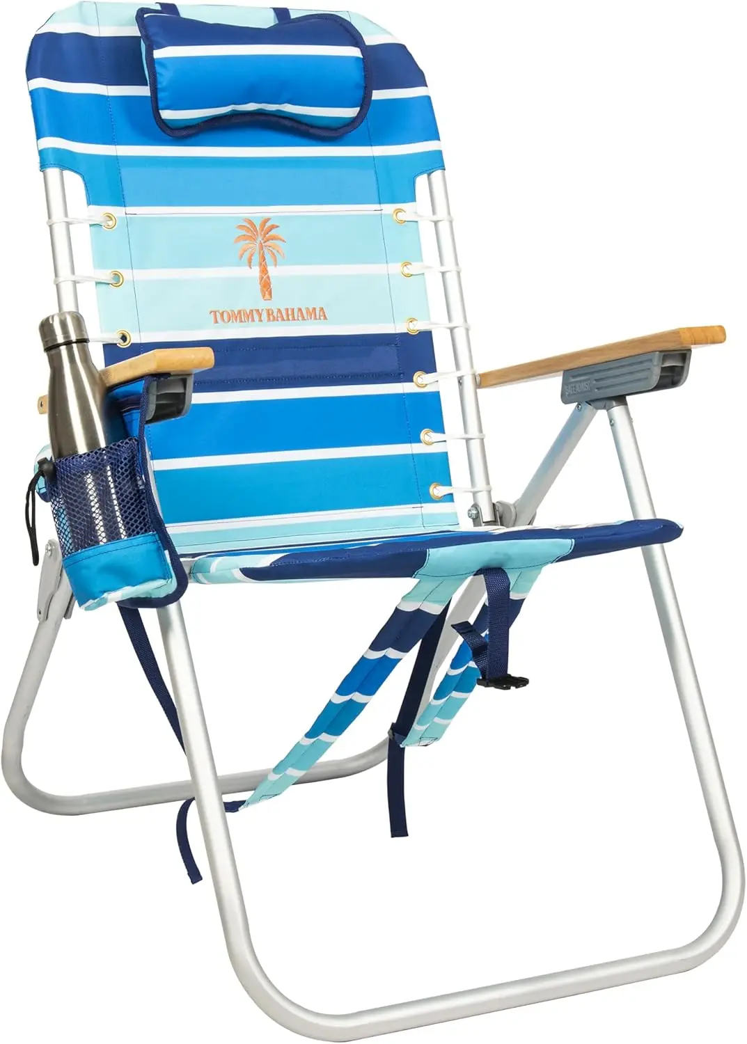 

Высокий складной шезлонг высотой 17 дюймов с ремнями для рюкзака, 4 положения наклона, легкий и прочный