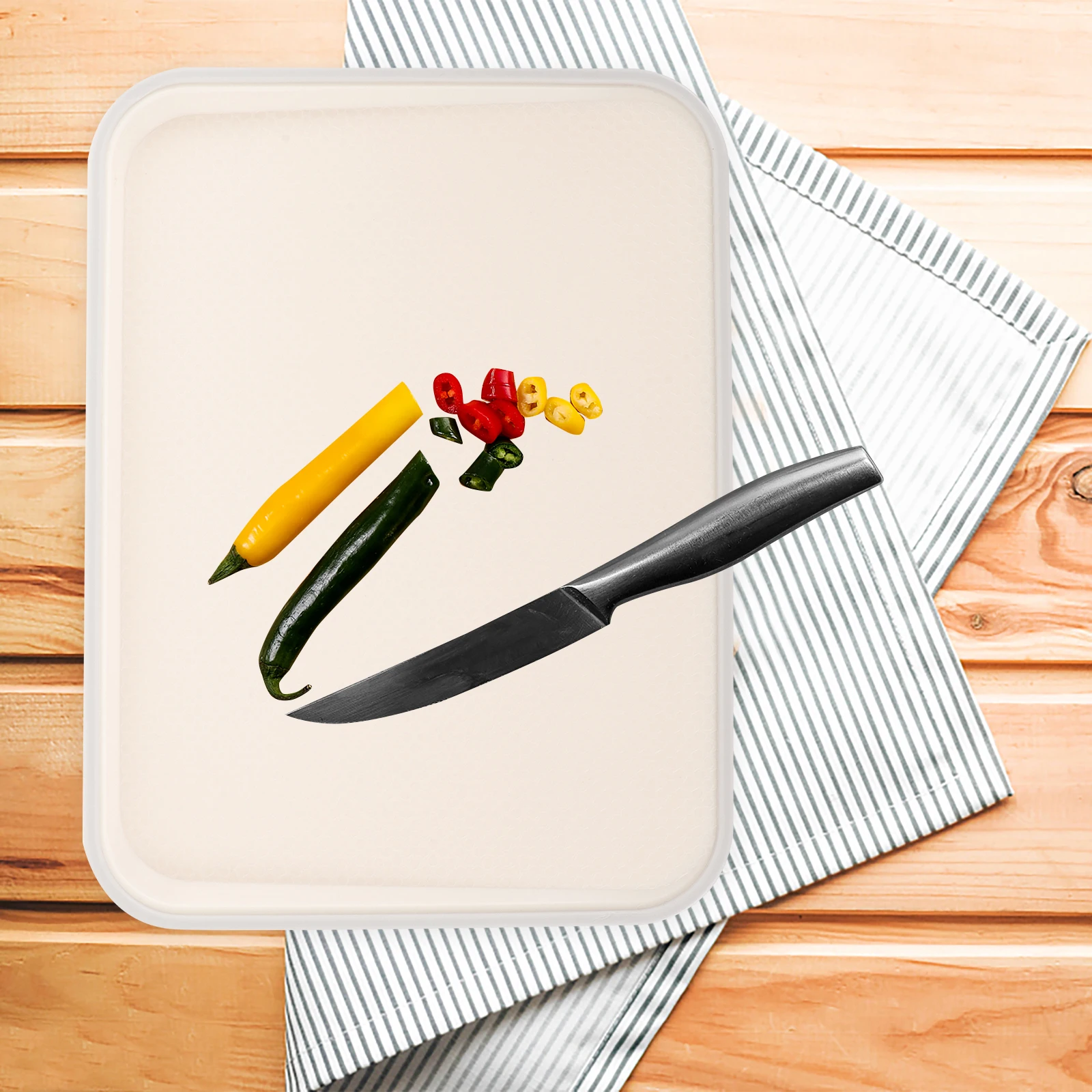 

Large Non-Slip Chopping For Kitchen Meat Fruit Vegetable Fish Cutting Board Food Grade Plastic Large Board For Home Bbq Counter