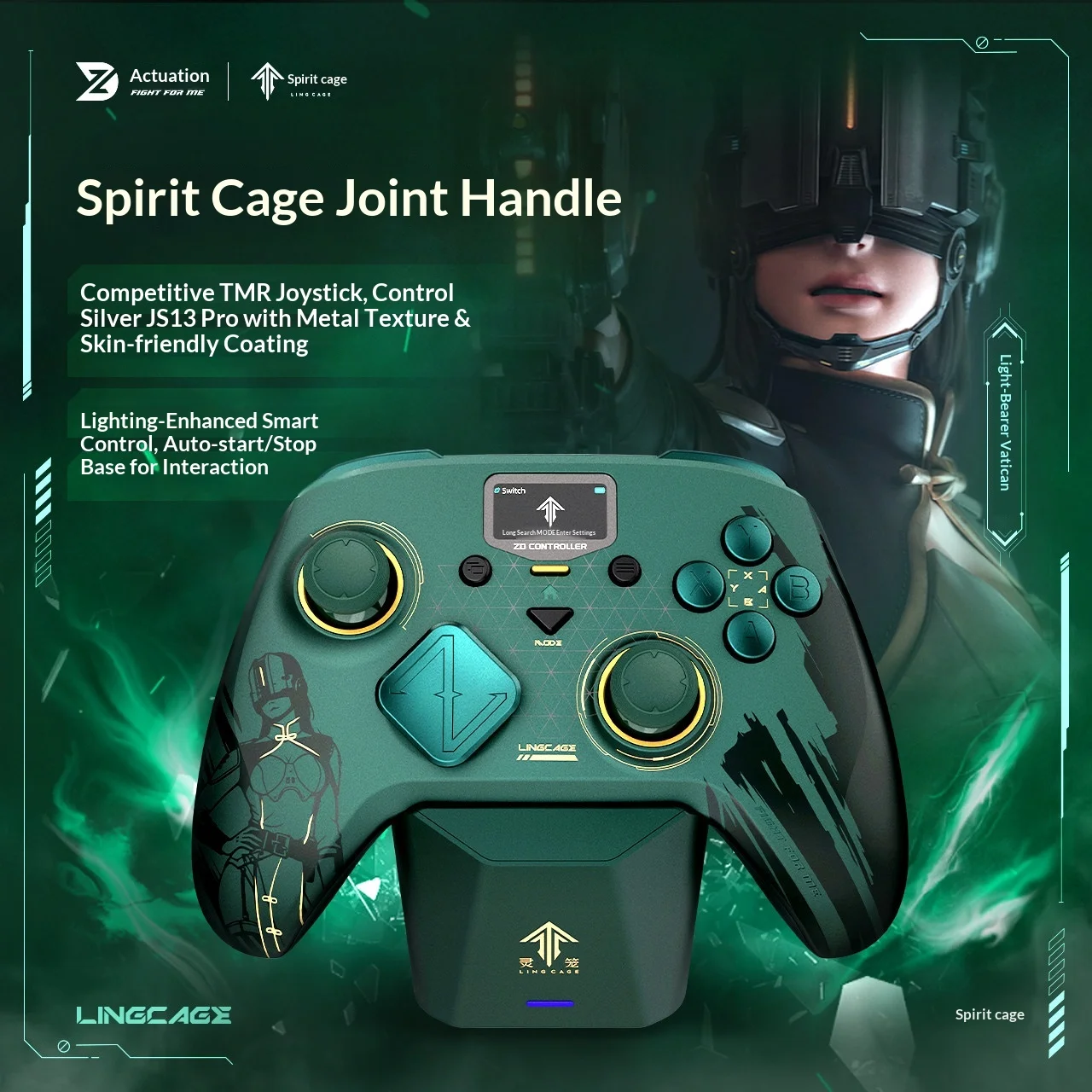 ZD Classic Legend Spirit Cage Joint Limited Edition Game Controller Elite Modular Sensory For NS/PC/Phone 3Mode Gamepads