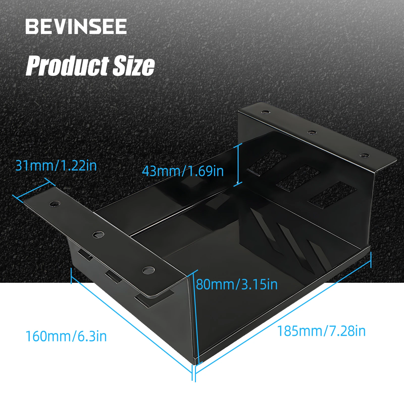 BEVINSEE Universal Battery Hold Down Tray Box Mounting Bracket  Bracket Kit For Odyssey PC680  for Truck Boats ATV UTV Car Parts