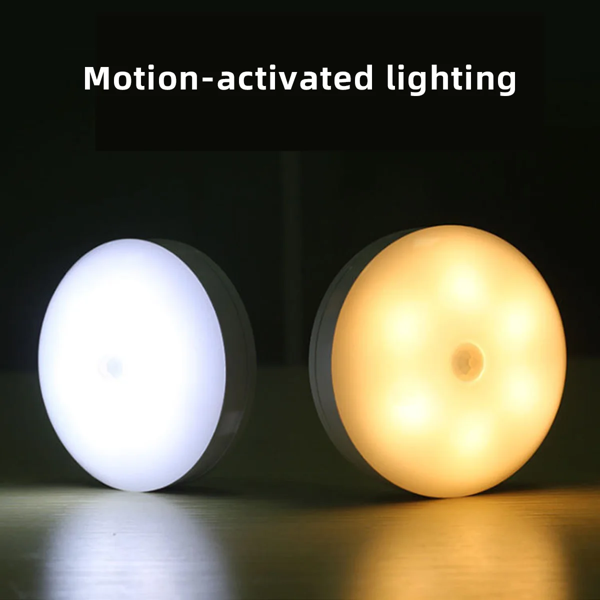 1-2PCS Wireless Magnetic Intelligent Human Body Sensor Night Light LED Light Source USB Charging Bedroom Corridor Night Light