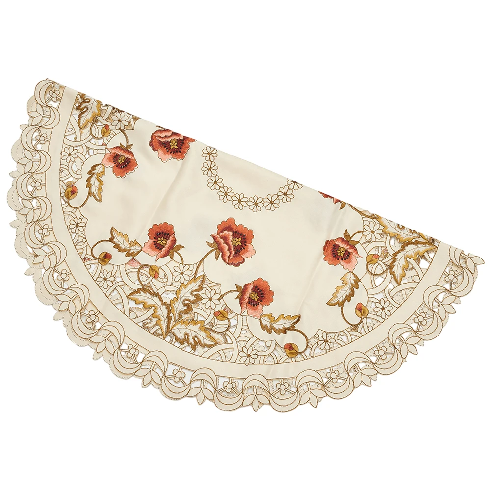 

Банкетная скатерть, украшение, обеденный чехол, вышитое кружево, многоразовый атлас, винтажный, моющийся, свадебный, удобный