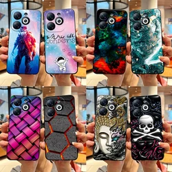 Case For Infinix Smart 8 Back Cover Black Silicon Soft TPU Marble Cover For Infinix Smart 8 X6525 Funda Smart8 Phone Cases Coque