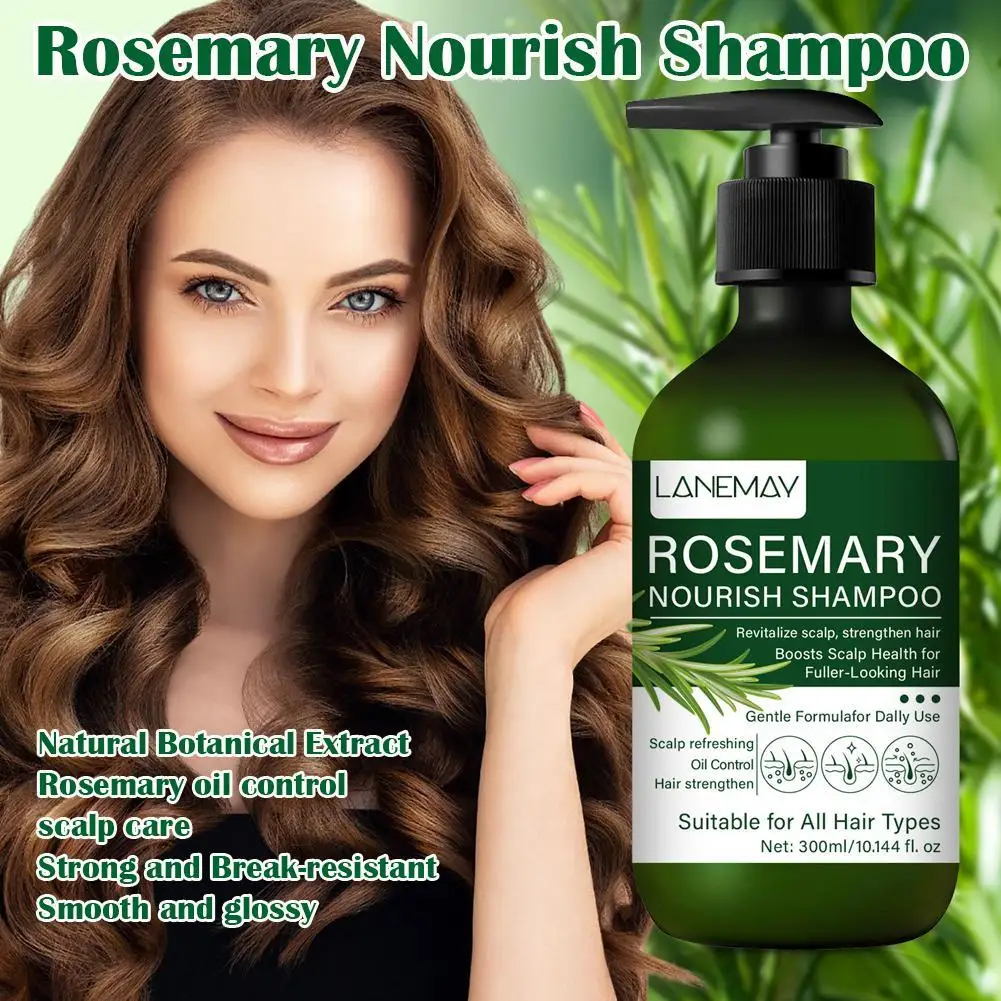 

Rosemary Nourish Shampoo - Enhances Volume And Thickness, Controls Oil, Nourishes And Repairs Hair, Suitable For All Hair Types